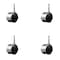 Service Caster 2'' Floor Safe Chrome Hooded Twin Wheel Caster Grip Neck Stem , 4PK SCC-GN02S50D-NYU-BC-4 - alternate 1